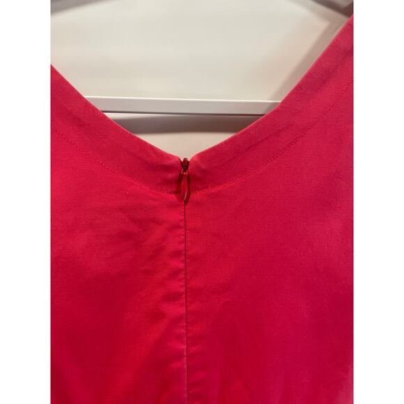 GAP Pink Sleeveless Sheath Dress Faux Wrap Back Zip Knee Length Size 4 - Picture 6 of 6